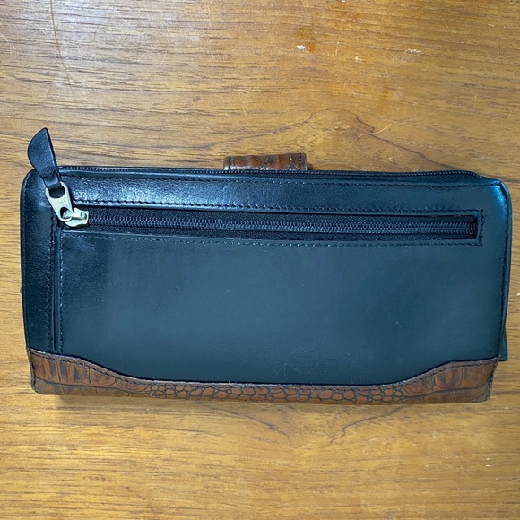BRAHMIN Vintage Black/Brown Wallet - Picture 3 of 11